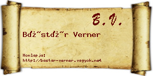 Bástár Verner névjegykártya